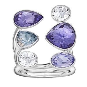 Swarovski Evade purple tanzanite colored ring size 8